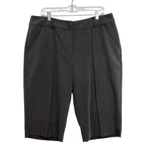TEHAMA Capri Pants Womens Size 14 Gray Comfort Button Active Casual